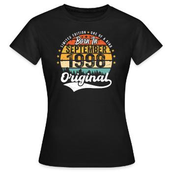 Septembre 1998 Jubilé 1998 Septembre - T-shirt Femme - noir - Devant - AI Model Female 172 dark (172cm)