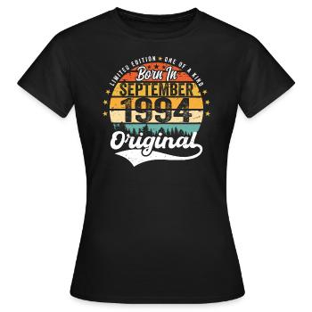Septembre 1994 Jubilé 1994 Septembre - T-shirt Femme - noir - Devant - AI Model Female 172 dark (172cm)