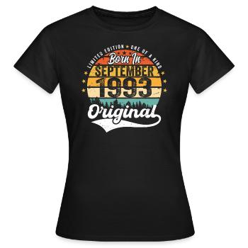Septembre 1993 Jubilé 1993 Septembre - T-shirt Femme - noir - Devant - AI Model Female 172 dark (172cm)