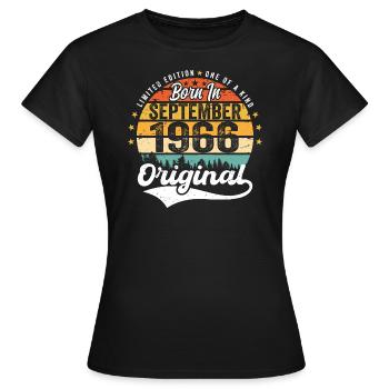 Septembre 1966 Jubilé 1966 Septembre - T-shirt Femme - noir - Devant - AI Model Female 172 dark (172cm)
