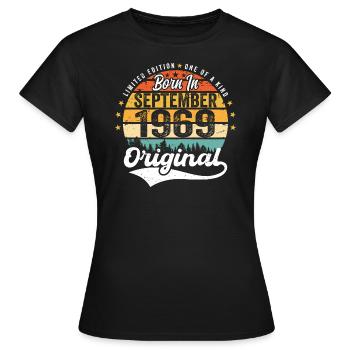 Septembre 1969 Jubilé 1969 Septembre - T-shirt Femme - noir - Devant - AI Model Female 172 dark (172cm)