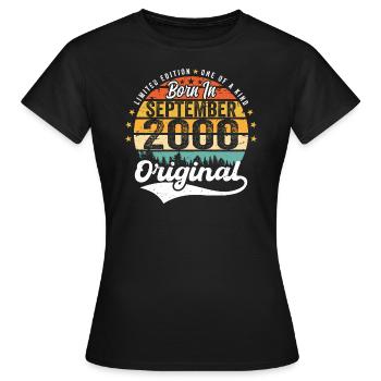 Septembre 2000 Jubilé 2000 Septembre - T-shirt Femme - noir - Devant - AI Model Female 172 dark (172cm)
