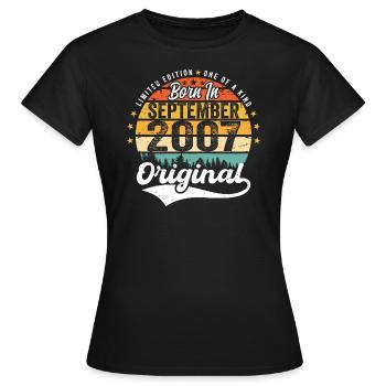 Septembre 2007 Jubilé 2007 Septembre - T-shirt Femme - noir - Devant - AI Model Female 172 dark (172cm)