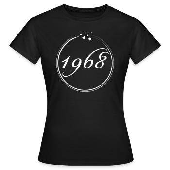 1968 - Women's T-Shirt - black - Front - AI Model Female 172 dark (172cm)