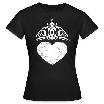 cœur - T-shirt Femme - noir - Devant - AI Model Female 172 dark (172cm)