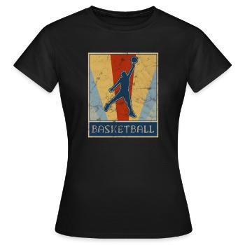 Basketball Sports Basket dunking basket used - Women's T-Shirt - black - Front - AI Model Female 172 dark (172cm)
