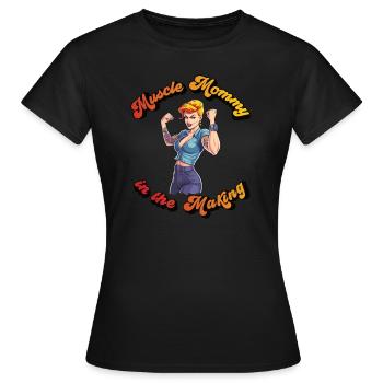 Muscle Mommy Fitness Gym Pump in the Making Shirt - Frauen T-Shirt - Schwarz - Vorne - AI Model Female 172 dark (172cm)