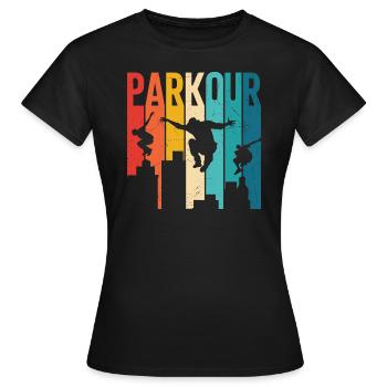 Parkour - T-shirt Femme - noir - Devant - AI Model Female 172 dark (172cm)