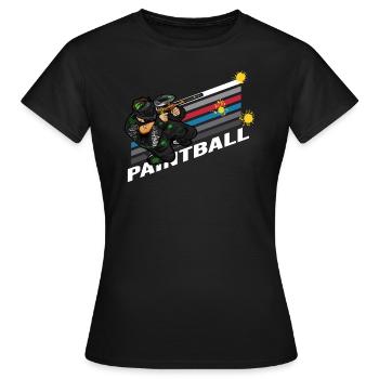 paintball gotcha markierer paintballer - T-shirt Femme - noir - Devant - AI Model Female 172 dark (172cm)