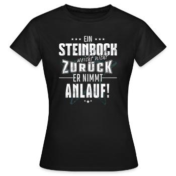 Steinbock Sternzeichen - Frauen T-Shirt - Schwarz - Vorne - AI Model Female 172 dark (172cm)