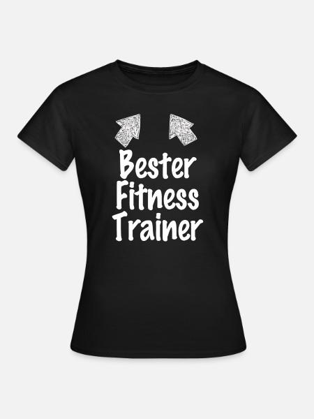 Bester Fitness Trainer - Frauen T-Shirt - Schwarz