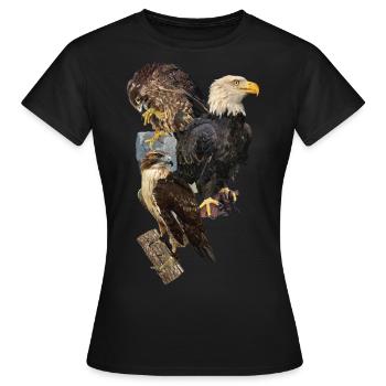 Raubvogel - Frauen T-Shirt - Schwarz - Vorne - AI Model Female 172 dark (172cm)