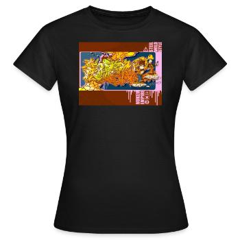 Steil - Frauen T-Shirt - Schwarz - Vorne - AI Model Female 172 dark (172cm)