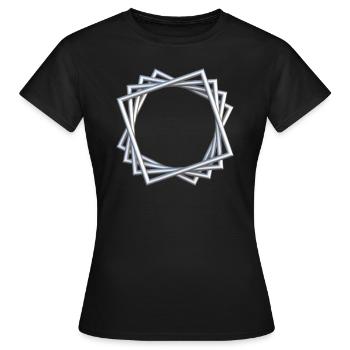 Gedrehte Rahmen Silber - Frauen T-Shirt - Schwarz - Vorne - AI Model Female 172 dark (172cm)