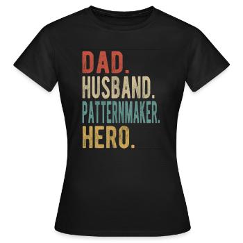 Modéliste Constructeur Papa Mari Héros - T-shirt Femme - noir - Devant - AI Model Female 172 dark (172cm)
