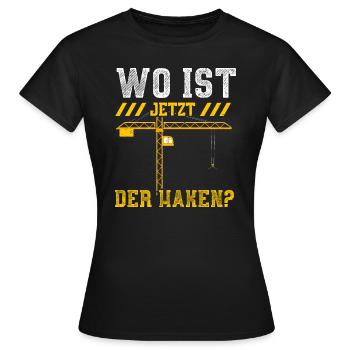 Wo Ist Jetzt Der Haken? - Frauen T-Shirt - Schwarz - Vorne - AI Model Female 172 dark (172cm)