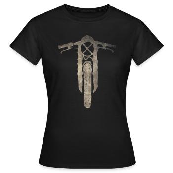 Biker Caferacer Vintage Motorcycle T-Shirt - Women's T-Shirt - black - Front - AI Model Female 172 dark (172cm)