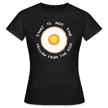 Jaune de l’œuf - T-shirt Femme - noir - Devant - AI Model Female 172 dark (172cm)