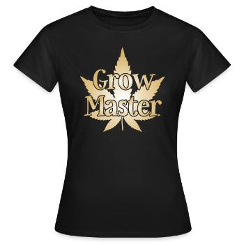 Grow Master - Cannabis - Marijuana - Marihuana - Frauen T-Shirt - Schwarz - Vorne - AI Model Female 172 dark (172cm)