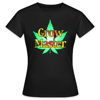 Grow Master - Cannabis - Marijuana - Marihuana - Frauen T-Shirt - Schwarz - Vorne - AI Model Female 172 dark (172cm)