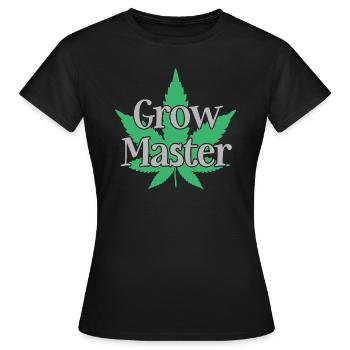 Grow Master - Cannabis - Marijuana - Marihuana - Frauen T-Shirt - Schwarz - Vorne - AI Model Female 172 dark (172cm)