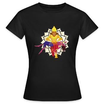 Narasimha Hindu Hinduismus Löwe - Frauen T-Shirt - Schwarz - Vorne - AI Model Female 172 dark (172cm)