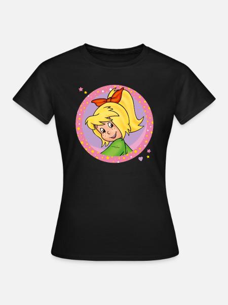 Bibi Blocksberg lächelt fröhlich - Frauen T-Shirt - Schwarz