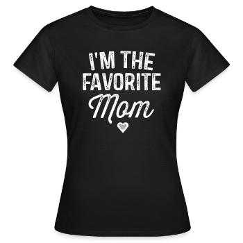 Je suis la maman préférée Cadeau drôle de maman - T-shirt Femme - noir - Devant - AI Model Female 172 dark (172cm)