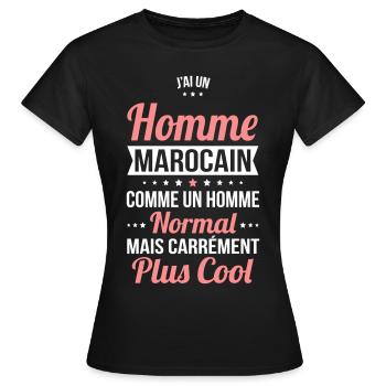 J'ai un homme Marocain plus cool - T-shirt Femme - noir - Devant - AI Model Female 172 dark (172cm)