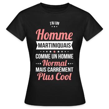 J'ai un homme Martiniquais plus cool - T-shirt Femme - noir - Devant - AI Model Female 172 dark (172cm)