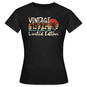 Jahrgang 1975 Jahrgang 1975 Geburtstagsgeschenk - Frauen T-Shirt - Schwarz - Vorne - AI Model Female 172 dark (172cm)