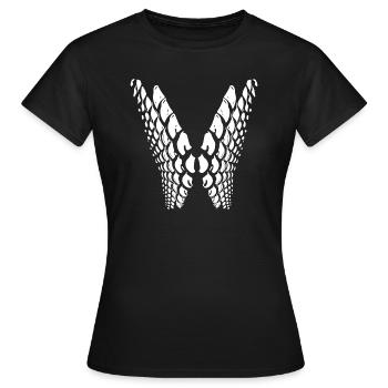 Points géométriques en forme d’aile - T-shirt Femme - noir - Devant - AI Model Female 172 dark (172cm)