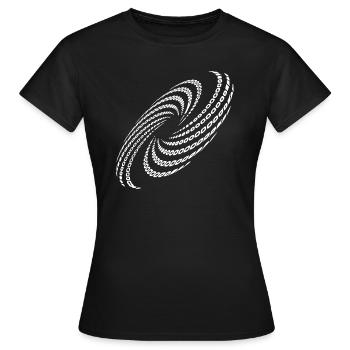 Gedrehte Spirale Planeten Strudel Formation - Frauen T-Shirt - Schwarz - Vorne - AI Model Female 172 dark (172cm)