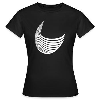 Aile à rayures géométriques - T-shirt Femme - noir - Devant - AI Model Female 172 dark (172cm)