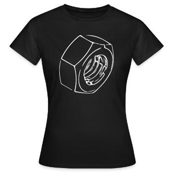 Screw nut with vintage thread - Women's T-Shirt - black - Front - AI Model Female 172 dark (172cm)