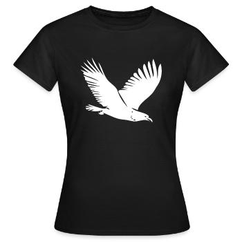 Vogel im Flug - Frauen T-Shirt - Schwarz - Vorne - AI Model Female 172 dark (172cm)