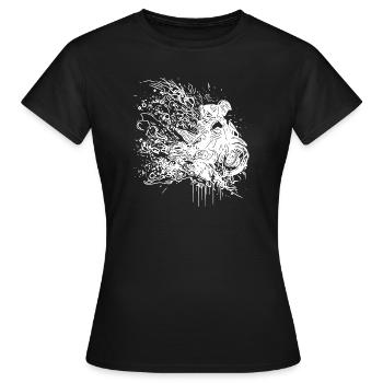 Rennsport Motorrad Splash Style - Frauen T-Shirt - Schwarz - Vorne - AI Model Female 172 dark (172cm)