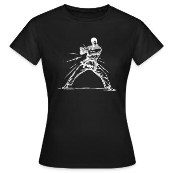 Karate Turnier Sparring Meisterschaft Partner - Frauen T-Shirt - Schwarz - Vorne - AI Model Female 172 dark (172cm)