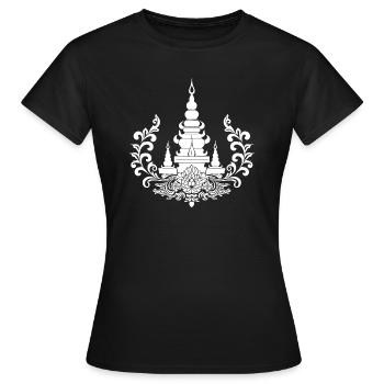 Symbole de la nature du complexe de temples de Thaïlande - T-shirt Femme - noir - Devant - AI Model Female 172 dark (172cm)