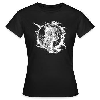 Sortie dans l’espace d’astronaute avec sphère exotique - T-shirt Femme - noir - Devant - AI Model Female 172 dark (172cm)