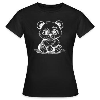 Cuddly Cute Cuddly Toy Kids Bears - Women's T-Shirt - black - Front - AI Model Female 172 dark (172cm)