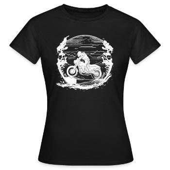 Motor Race Extremsport Dirtbike Gelände Motorsport - Frauen T-Shirt - Schwarz - Vorne - AI Model Female 172 dark (172cm)