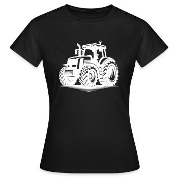 Tracteurs robustes pour les machines agricoles de tracteur Biofarmer - T-shirt Femme - noir - Devant - AI Model Female 172 dark (172cm)