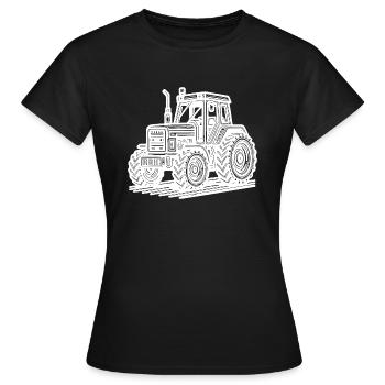 Tracteur d’hectare de machines agricoles Tracteur de terrain - T-shirt Femme - noir - Devant - AI Model Female 172 dark (172cm)