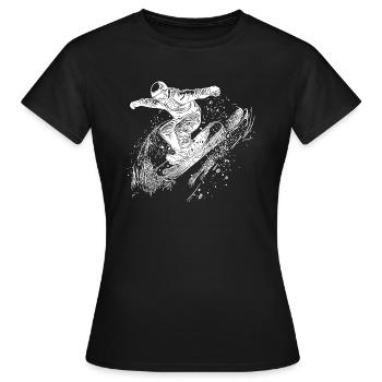 Deep Snow Snowboard Move Ride Jump Style - Women's T-Shirt - black - Front - AI Model Female 172 dark (172cm)