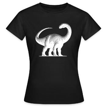 Dinosaure dinosaure dinosaure brachiosaure massif - T-shirt Femme - noir - Devant - AI Model Female 172 dark (172cm)