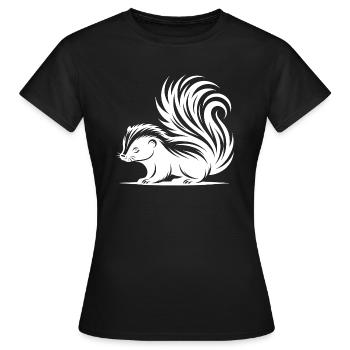 Süsses Knuffiges Stinktier Baby - Frauen T-Shirt - Schwarz - Vorne - AI Model Female 172 dark (172cm)