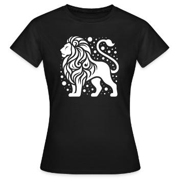 Elegant lion with wild mane - Women's T-Shirt - black - Front - AI Model Female 172 dark (172cm)