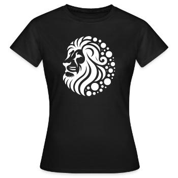 Proud lion's head with mane - Women's T-Shirt - black - Front - AI Model Female 172 dark (172cm)