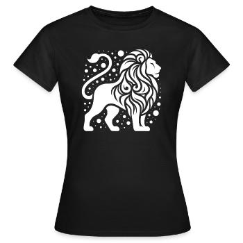 Proud lion with wild mane - Women's T-Shirt - black - Front - AI Model Female 172 dark (172cm)